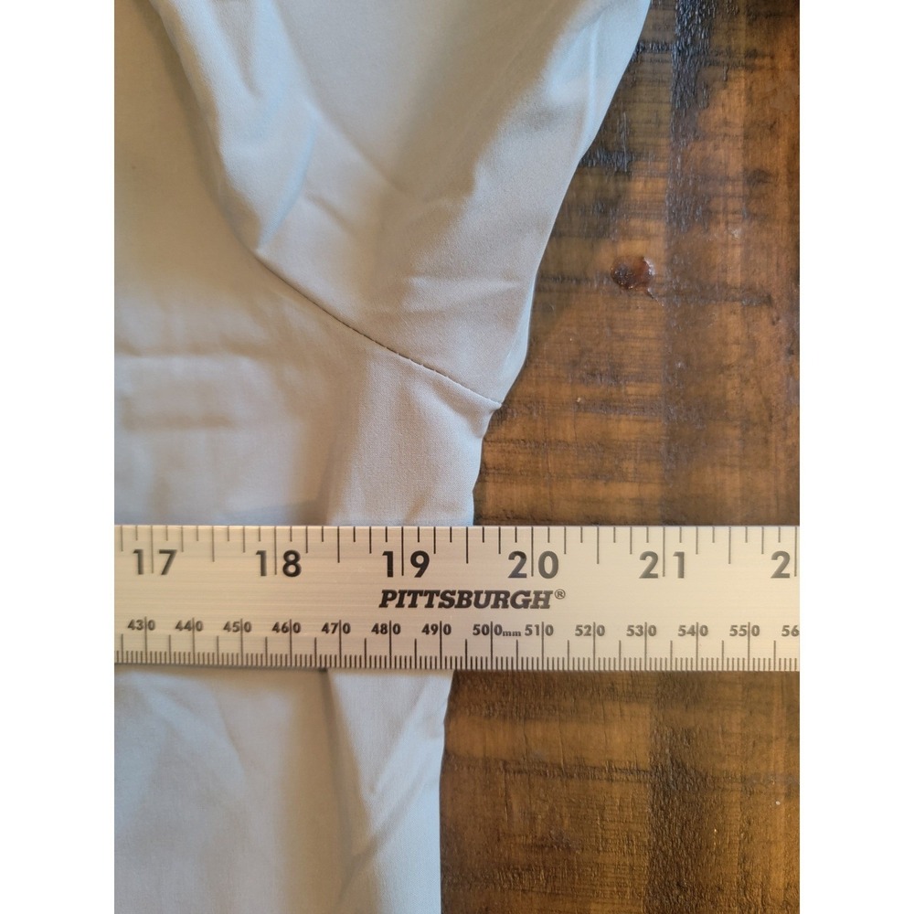 &Collar Performance Dress Shirt Mens Medium Gray New Slim Fit Stretch Button Up - Picture 6 of 7
